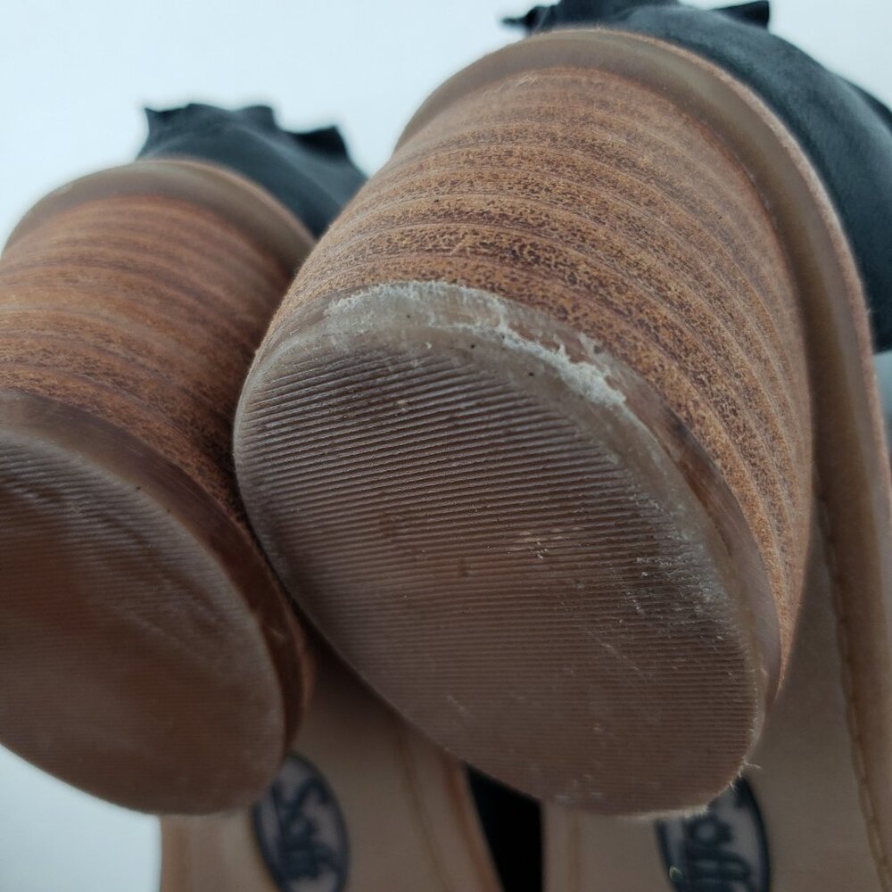 Sofft Carleigh Peep Toe Heel Womens 7.5 Black Leather Block Heel Zip Up Bootie - Picture 13 of 14